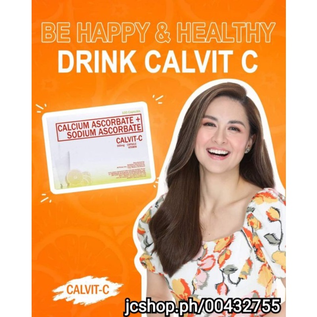 CALVIT C BOX OF 100 PCS CAPSULE VITAMIN C + CALCIUM MULTIVITAMINS GOOF ...