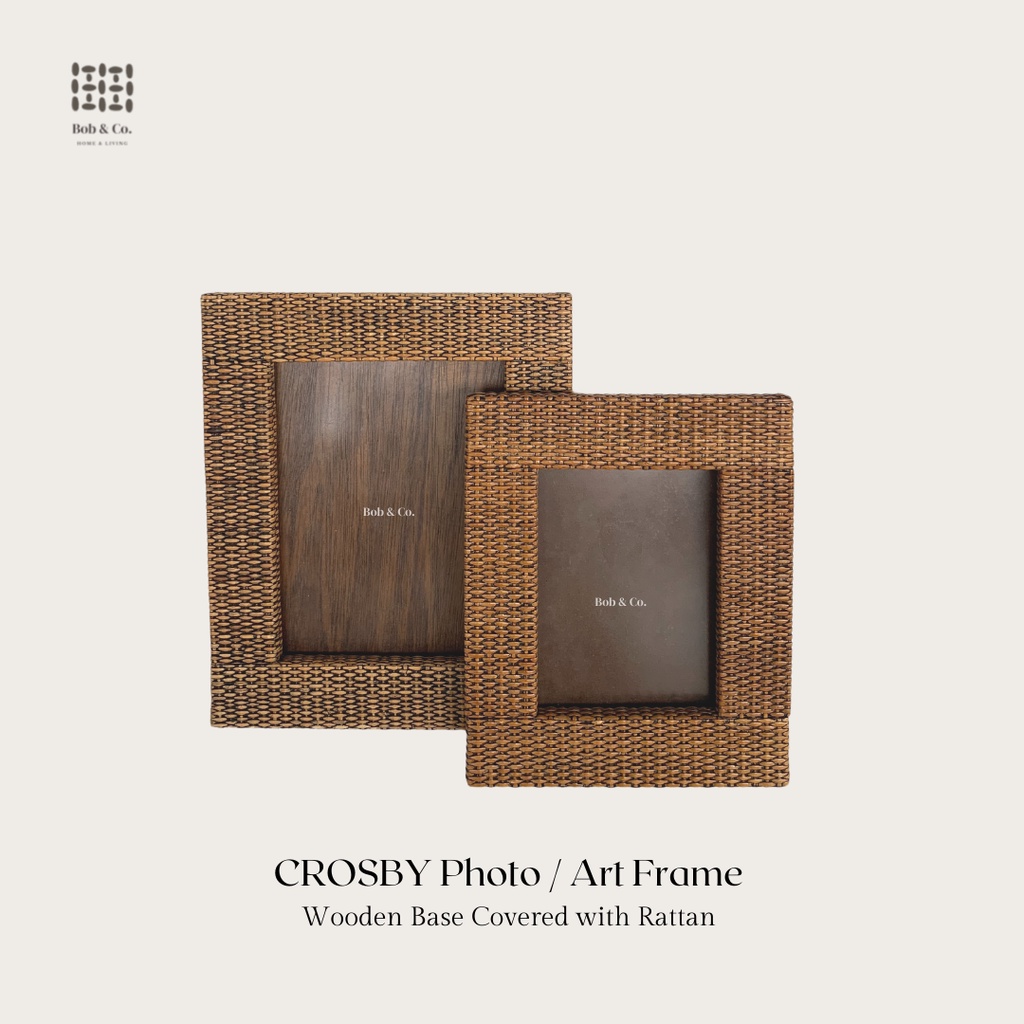 Hanging Rattan Photo Frame Wooden Photo Art Frame Rattan CROSBY ...