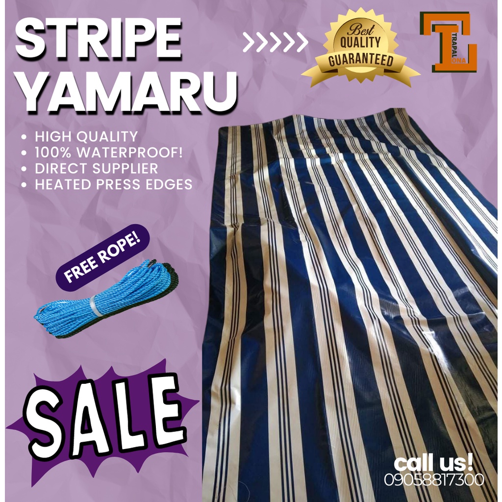 SALE!! 3X6Feet Stripe 100 Waterproof Tarpaulin Lona Trapal Tolda