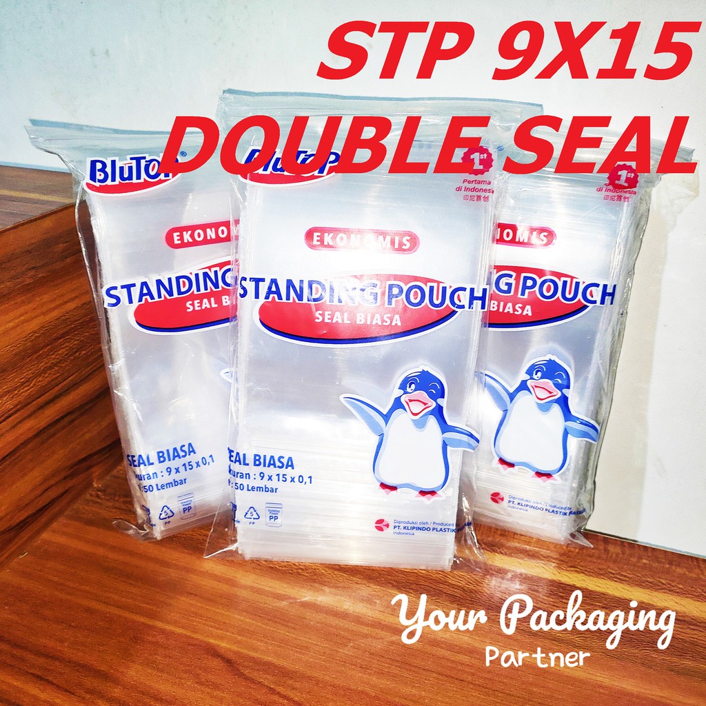 STANDING POUCH 9x15 STP DOUBLE SEAL / STANDING Plastic Packaging with ...