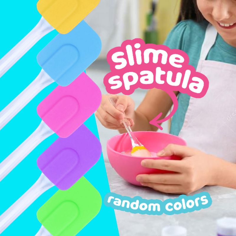 Slime Spatula Mixing Spoon Random Color Hello Dani Slimes Green Pink ...