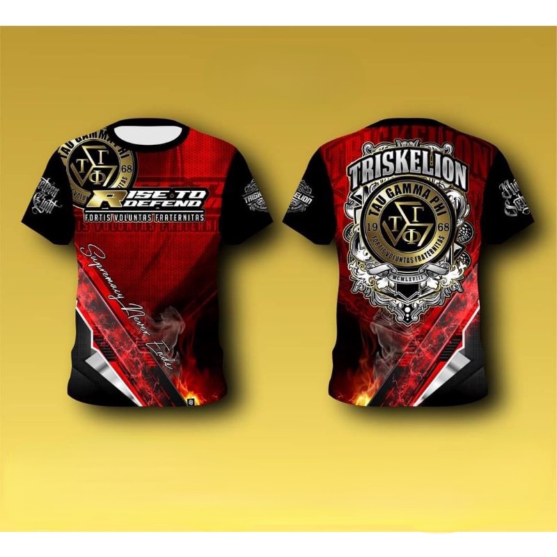 Tau Gamma Phi Triskelion Frat Shirt Rise To Defend Full Sublimation ...