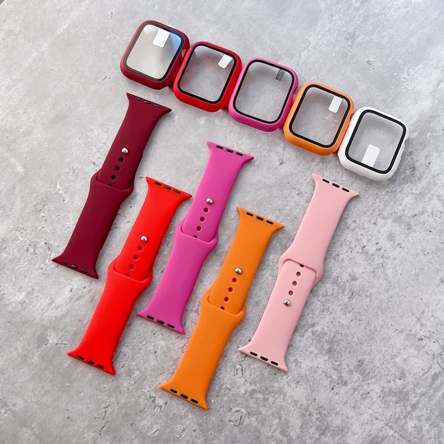 2 in 1 Watch Case + Strap For Smart Watch Series 8 7 6 SE 5 4 3 2 1