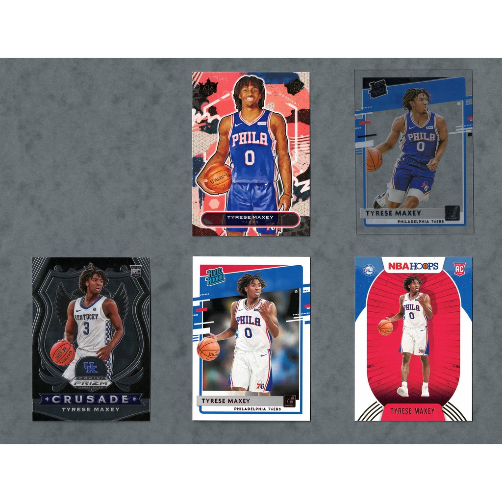 TYRESE MAXEY ROOKIE CARD (RC) NBA HOOPS, RATED ROOKIE, CRUSADE