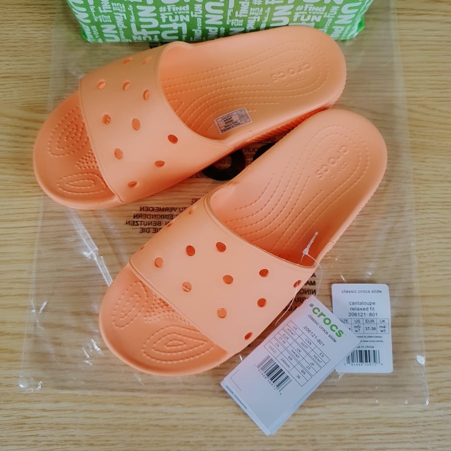 croc slides orange