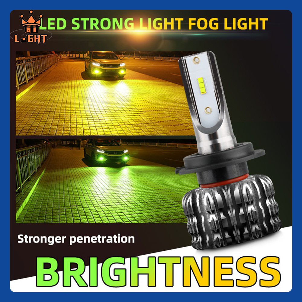 CO LIGHT 2PC LED Car Headlight Auto LED Fog Lamp H4 H1 H7 H8 H11 H16 9005  HB3 9006 HB4 White light Lime green light Yellow light