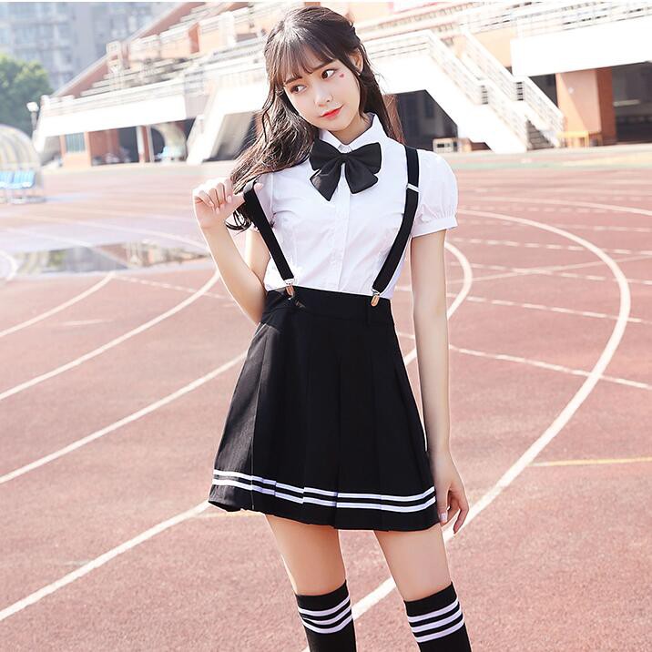 Summer Grily JK School uniform Korean Senior middle school Suspender ...