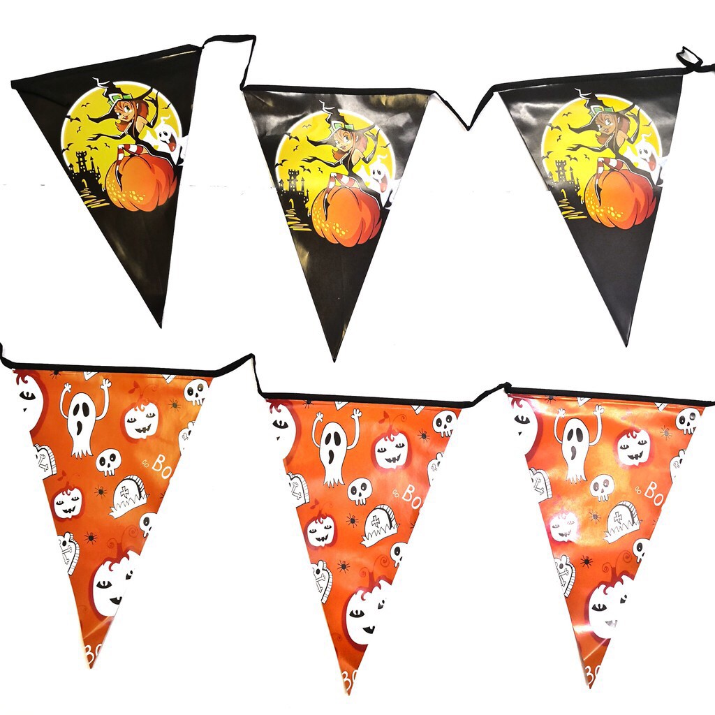 HALLOWEEN TRIANGLE BANNER BANDERITAS DECORATION | Shopee Philippines