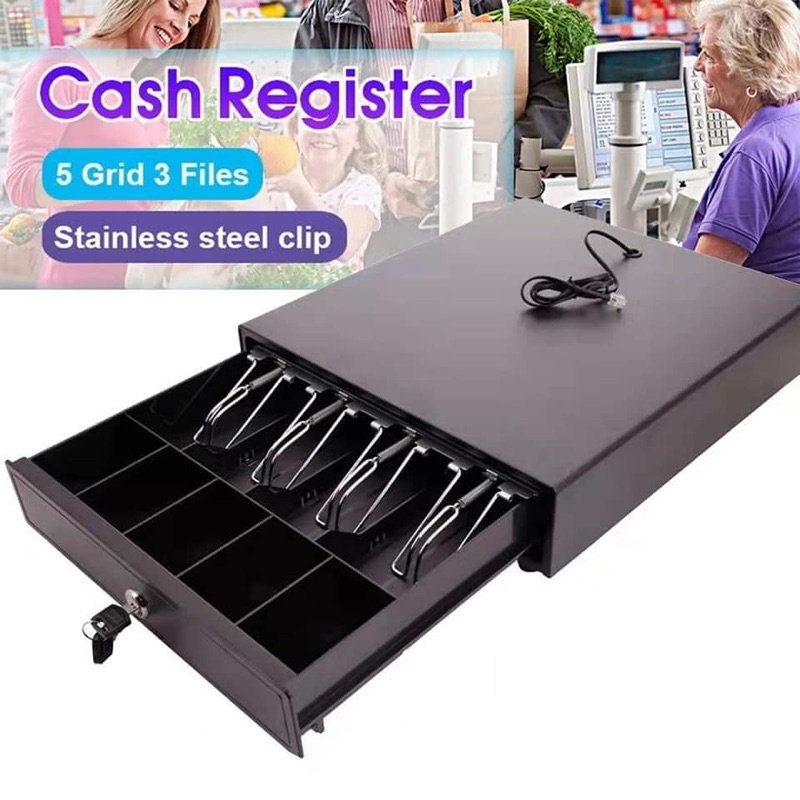 Cashier cash box with four grids and three gears cash box cashier