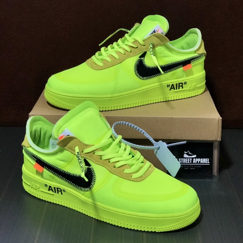 Lime green 2024 af1 off white