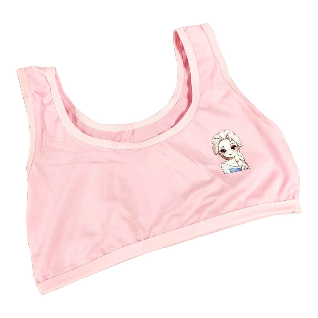 WM Teenage Girl Cartoon Training Bra Soft Cotton Prevent Nipple ...