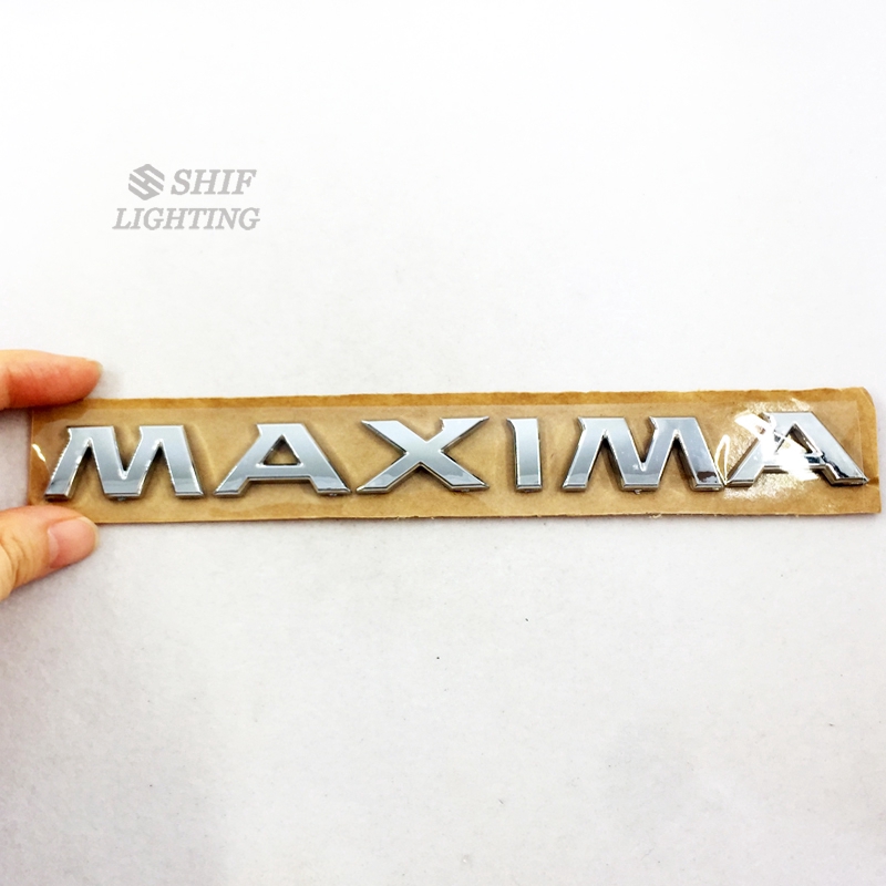 1 x ABS Chrome Maxima Logo Letter Car Auto Side Rear Trunk Emblem ...