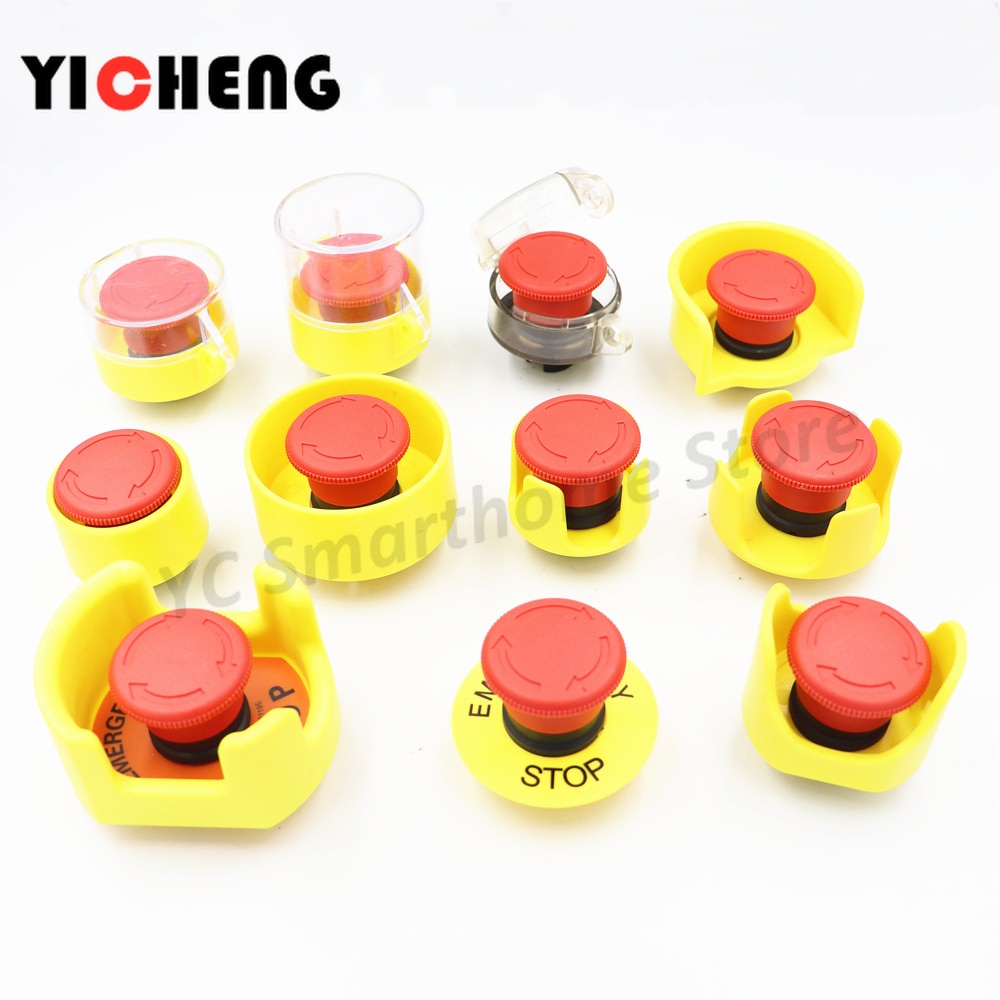 1set Emergency stop button protective cover,switch preventing