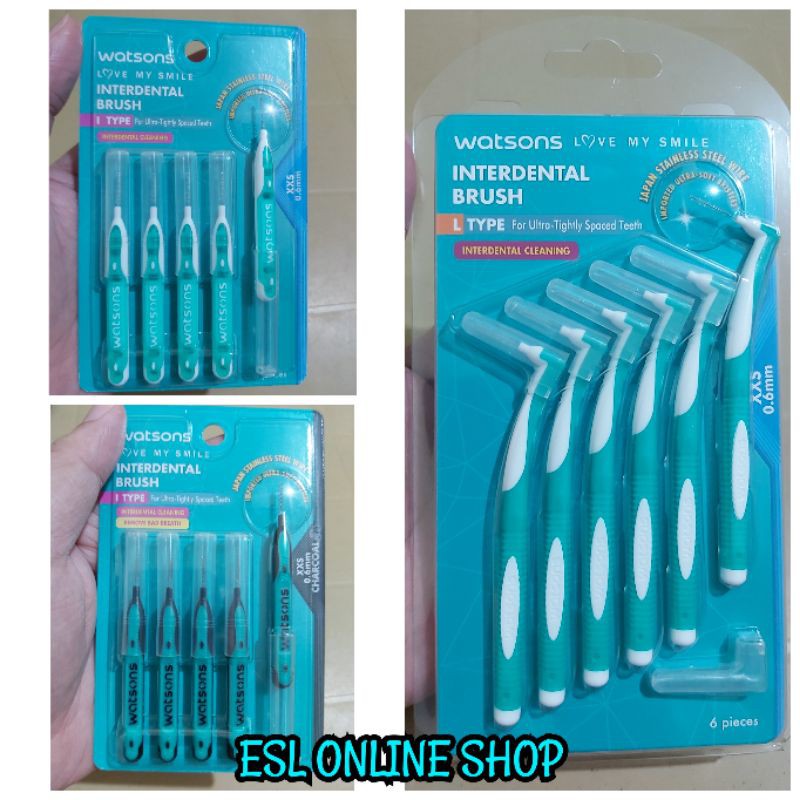 Watsons I type / Charcoal / L Type Interdental Brush 5s XXS 0.6mm