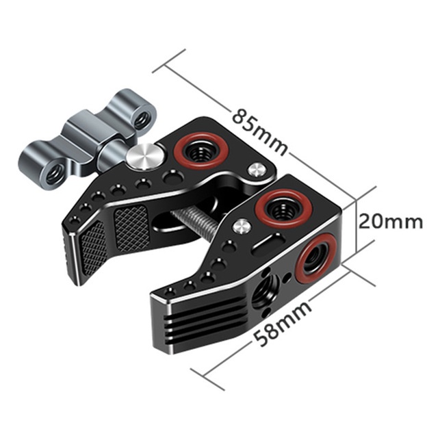 Adattatore A Cubo Nitze Con Viti 1/4 E 3/8 - Compatibile Con Magic Arm, Supporti Per Monitor E Fotocamera