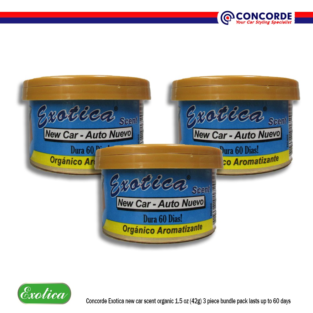 Concorde Exotica New Car scent Organic 1.5 oz Bundle of 3 | Shopee ...