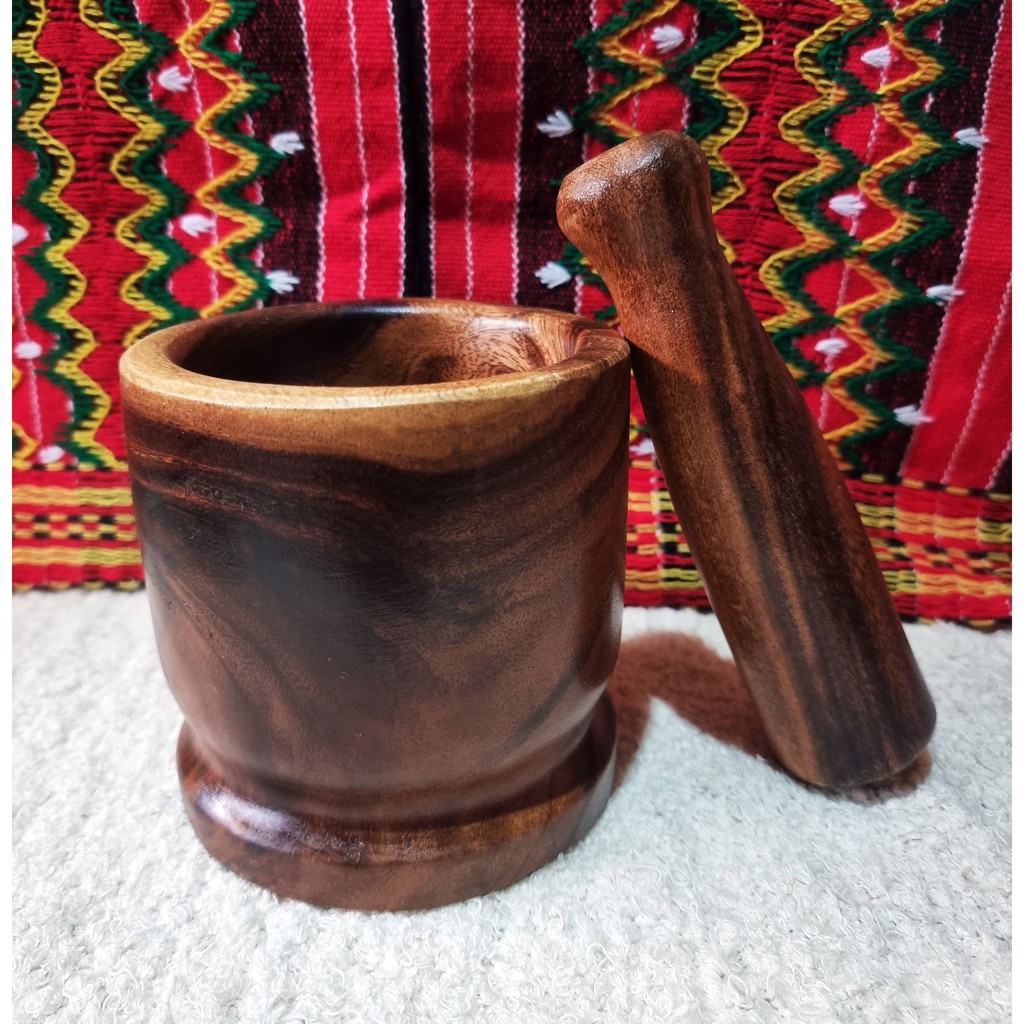 Mortar and Pestle / Dikdikan (Acacia Wood) LARGE Shopee Philippines