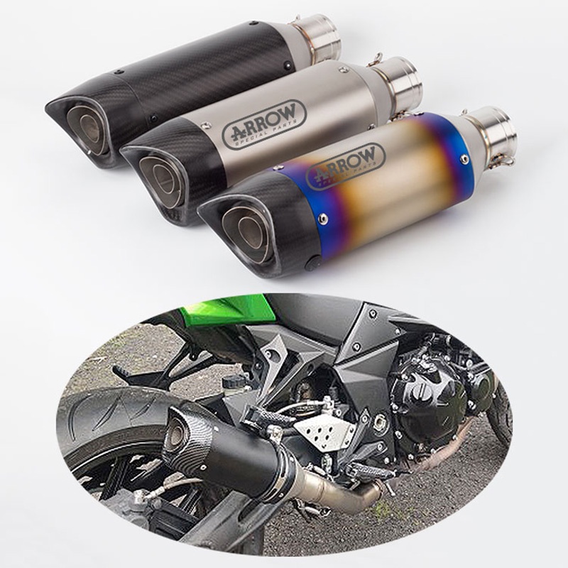 Motorcycle modified arrow carbon fiber exhaust muffler with DB killer