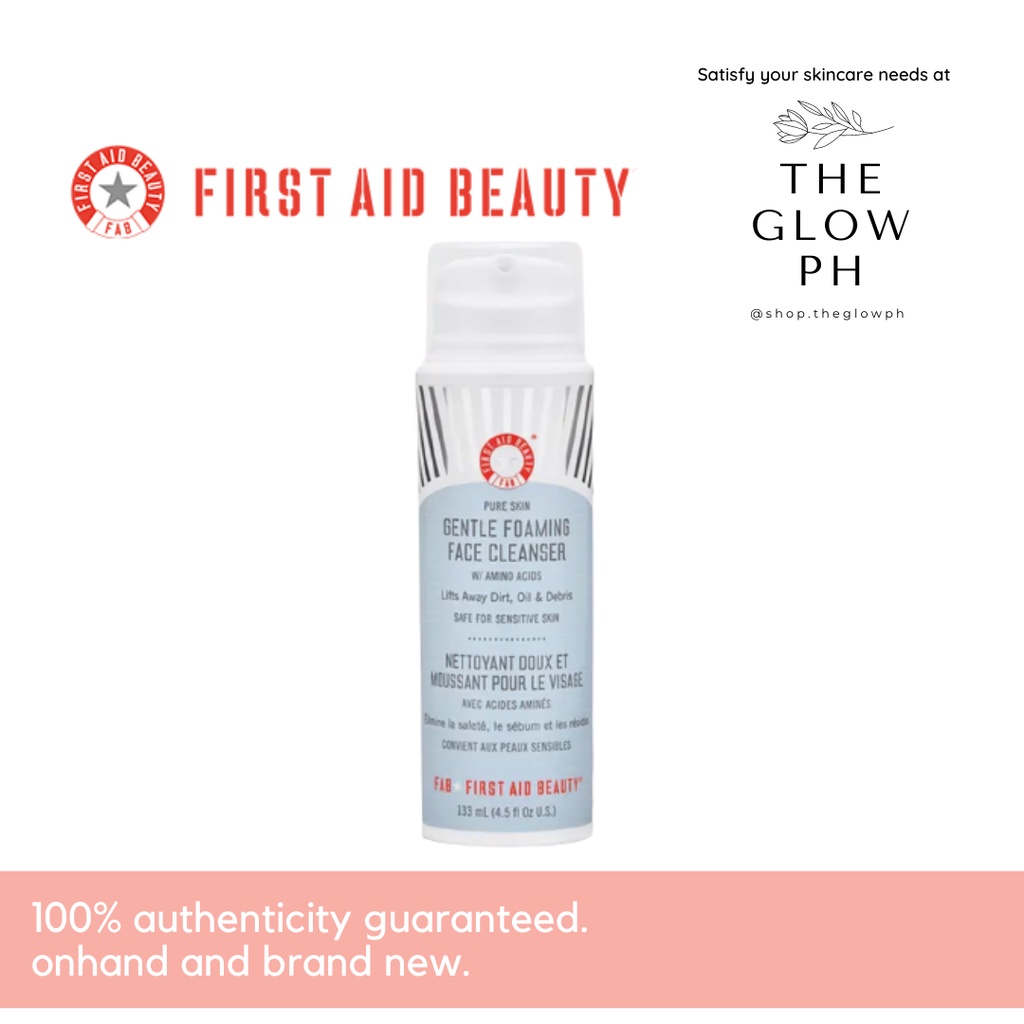 First Aid Beauty Pure Skin Gentle Foaming Face Cleanser Shopee