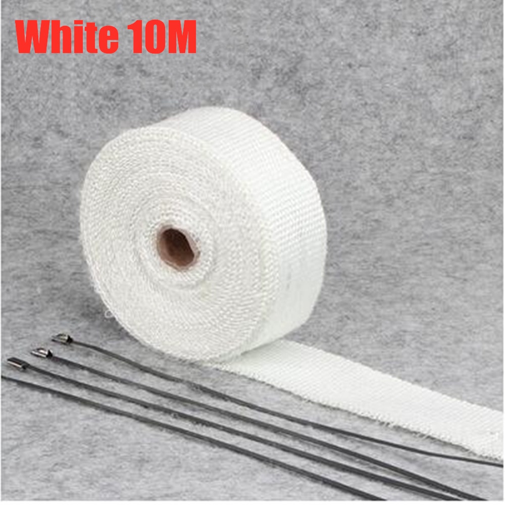 Titanium Exhaust Insulator High Heat Header Wrap Pipe Tape Downpipe ...