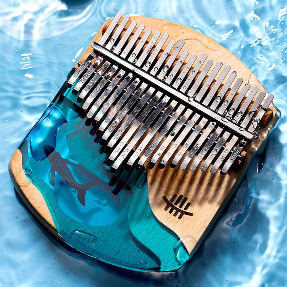 17 / 21 Key Kalimba Thumb Finger Piano Calimba Solid Epoxy Resin Wood ...
