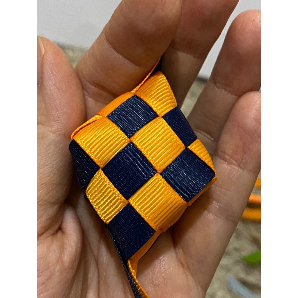 Ketupat Ribbon Grosgrain Material | Mix COLOR/Two Colors | Orange+navy ...