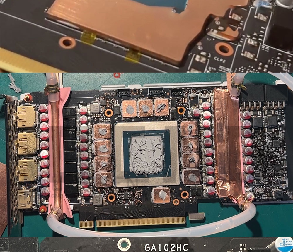 GPU RAM Copper Heat Sink For Radiator Memory Miner RTX 3090 3080 3070