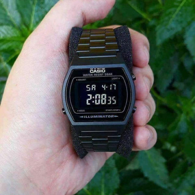 Triple black casio sale