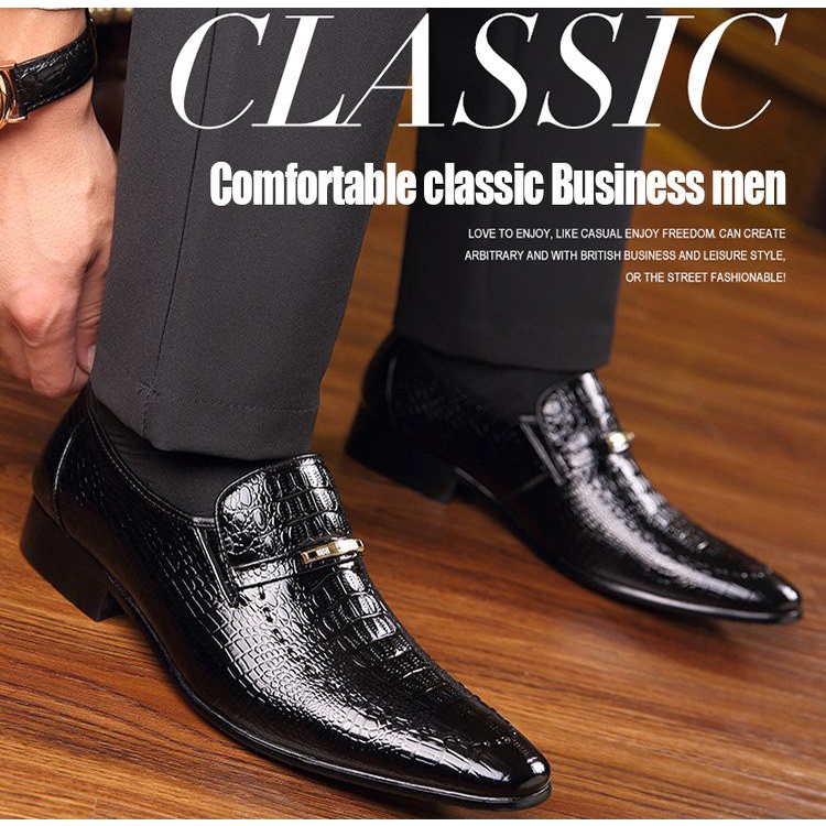 Low top men's leather shoes formal shoes