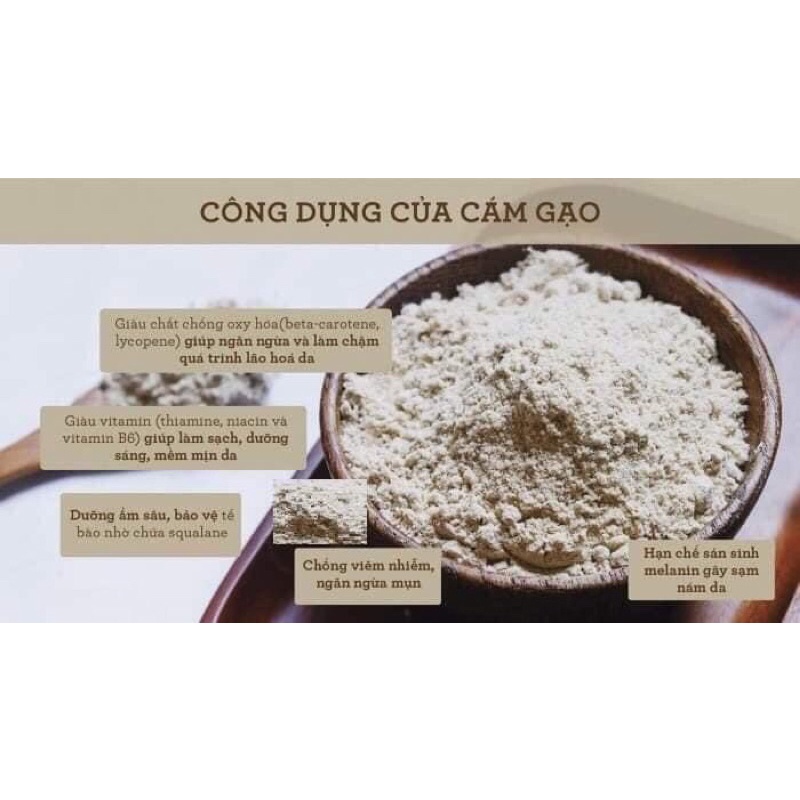 Organic pure milk rice bran powder - whitens skin, moisturizes, fades ...