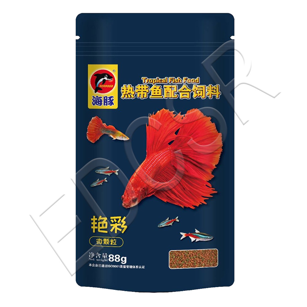 (SO) Porpoise Tropical Fish Food for Small Fishes Betta Danios Molly Guppy Color Enhancing 88g
