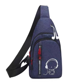 7919-Men Messenger on Convas Crossbody Bag