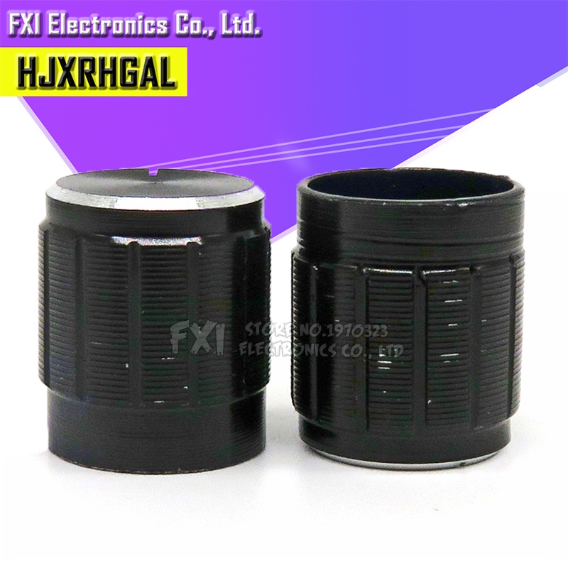 Sourcing Map 2Pcs 17x17mm Aluminium Alloy Potentiometer Volume Control