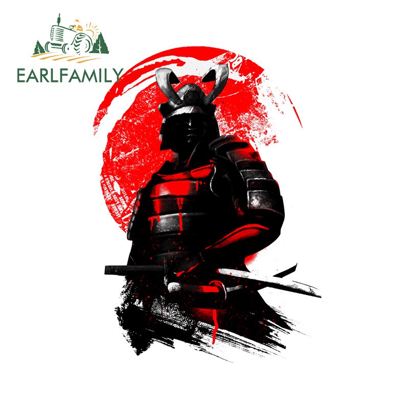 EARLFAMILY 13cm Samurai Warrior Vinyl Car Wrap Stickers Japanese Decal ...