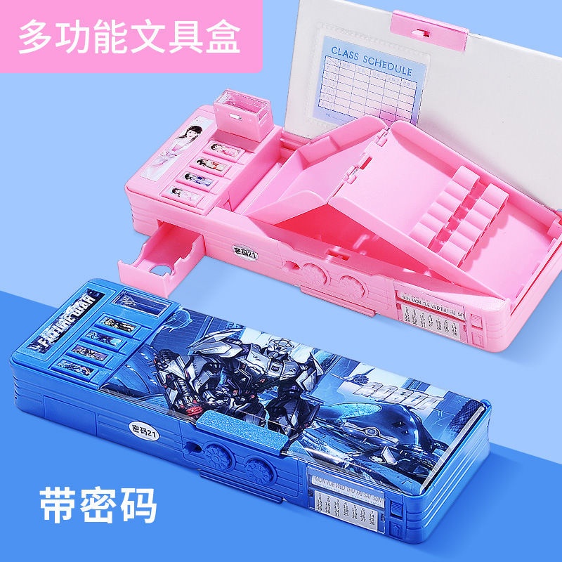 Primary school stationery box boys and g Girls 1-3-6 Grades Plastic ...