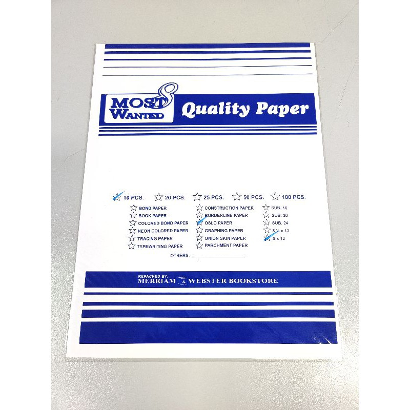 Most Wanted Oslo Paper 20pcs 