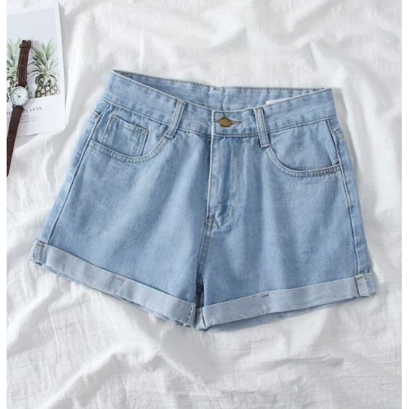 Sexy high-waisted denim shorts maong jeans loose Korean style hot ...