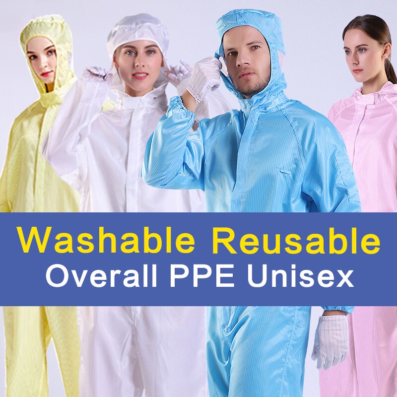 PPE Jumpsuit Clean Room Suit Washable esd Coverall Anti Static Working