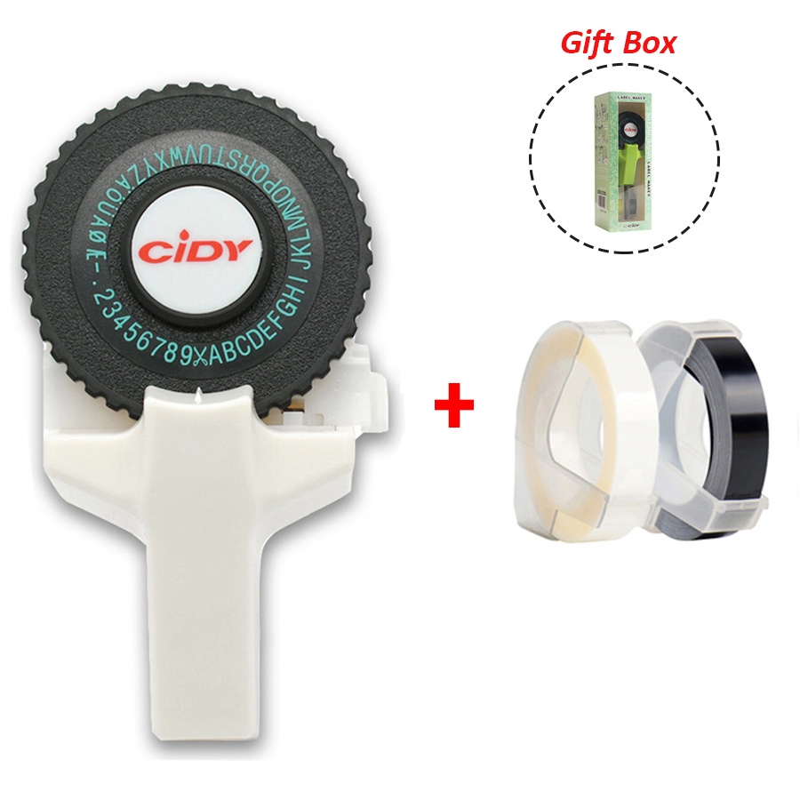Multicolor CIDY Label Maker with FREE 2 TAPES (9mm x 3mtrs) Manual ...
