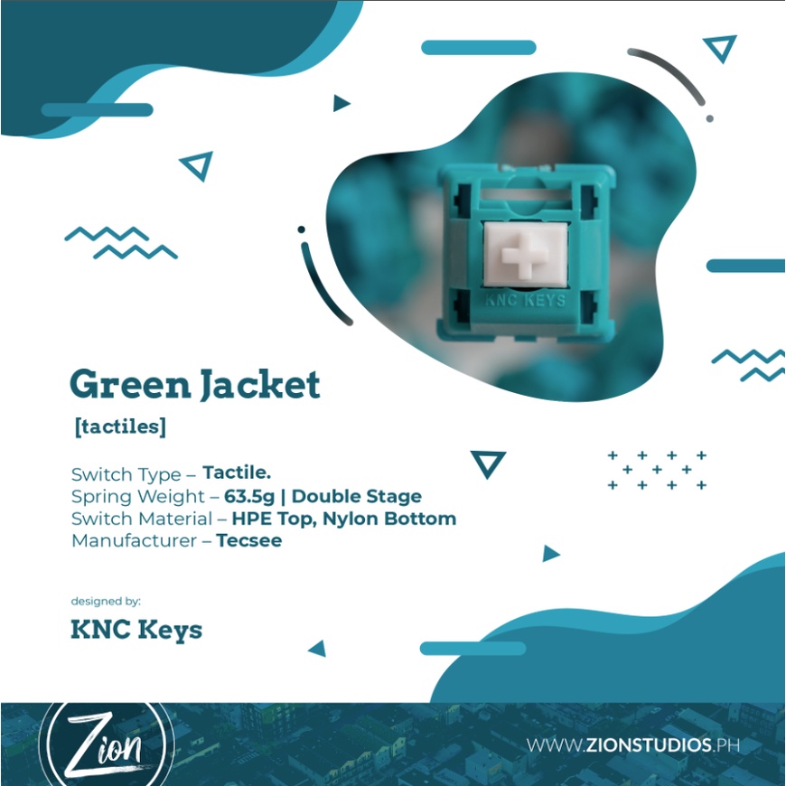 KNC Keys Green Jacket TACTILE Switch Mechanical Keyboard Switches Zion  Studios PH