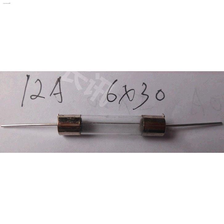 Induction cooker fuse with lead wire 6*30mm quickacting F12A glass
