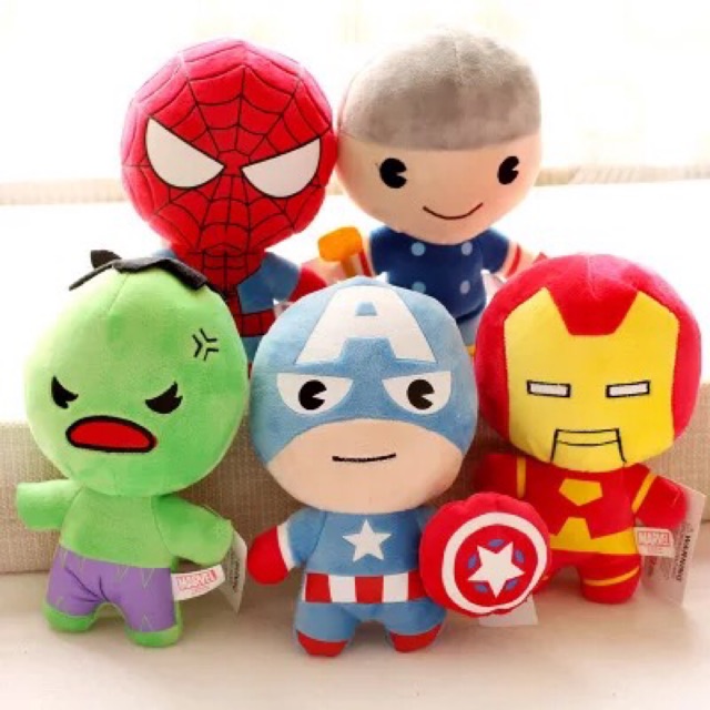 The Avengers Lovely Stuffed Toys Soft Plush Animal Dolls spiderman Captain America spider man Shopee Philippines