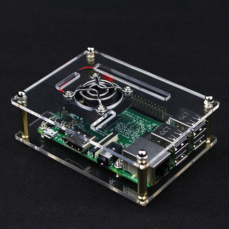 QJ Multilayer+Raspberry+Pi+4 Cluster Case with Cooling Fan Raspberry Pi ...