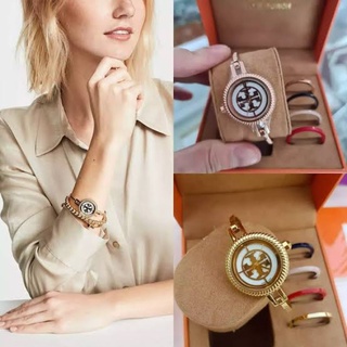Tory Burch TBW4029 Stainless Steel Watch Rose Gold Reva Bangle