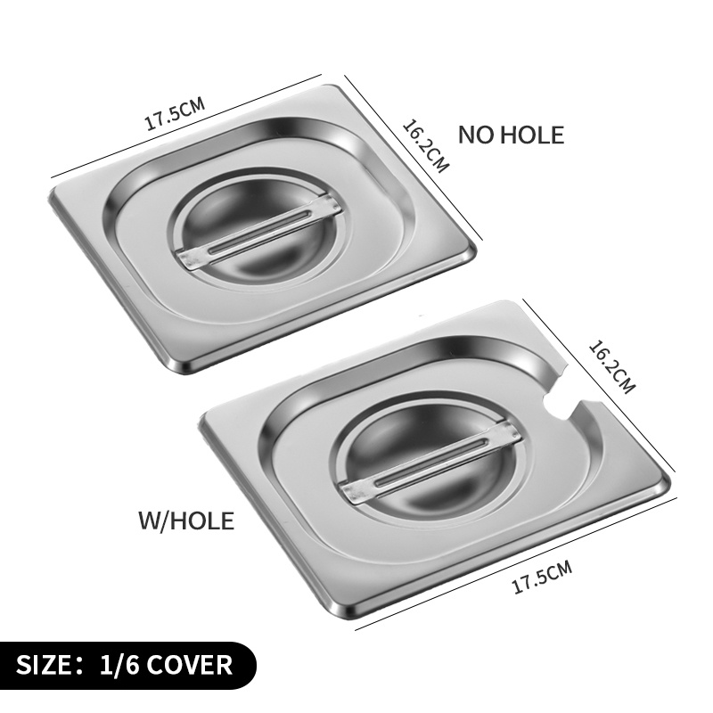 Stainless Steel Lid Food Pans Cover Acrylic Food Pans Lids For Pearl