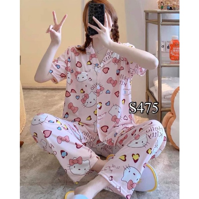 SUNSHINE SOCIETY: SILKY LUCKY SHORTSLEEVE PAJAMA SET