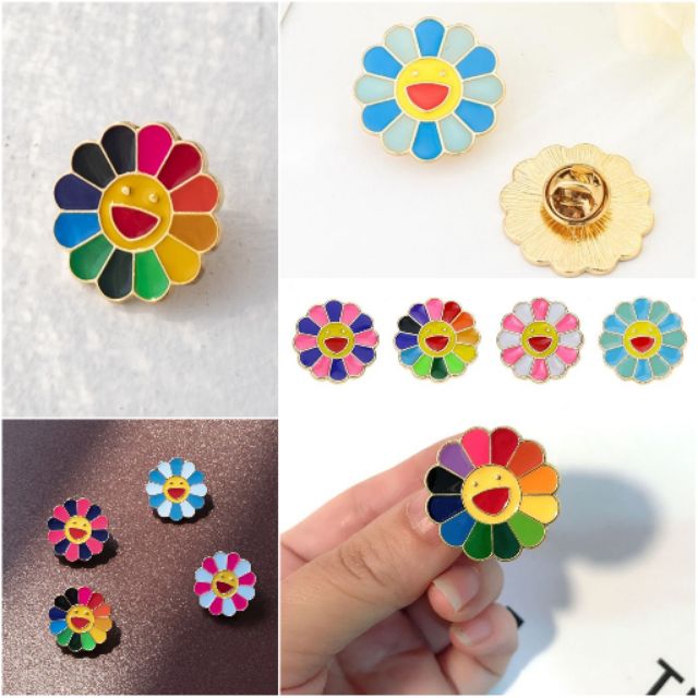 Takashi Murakami Flower Metal Pin