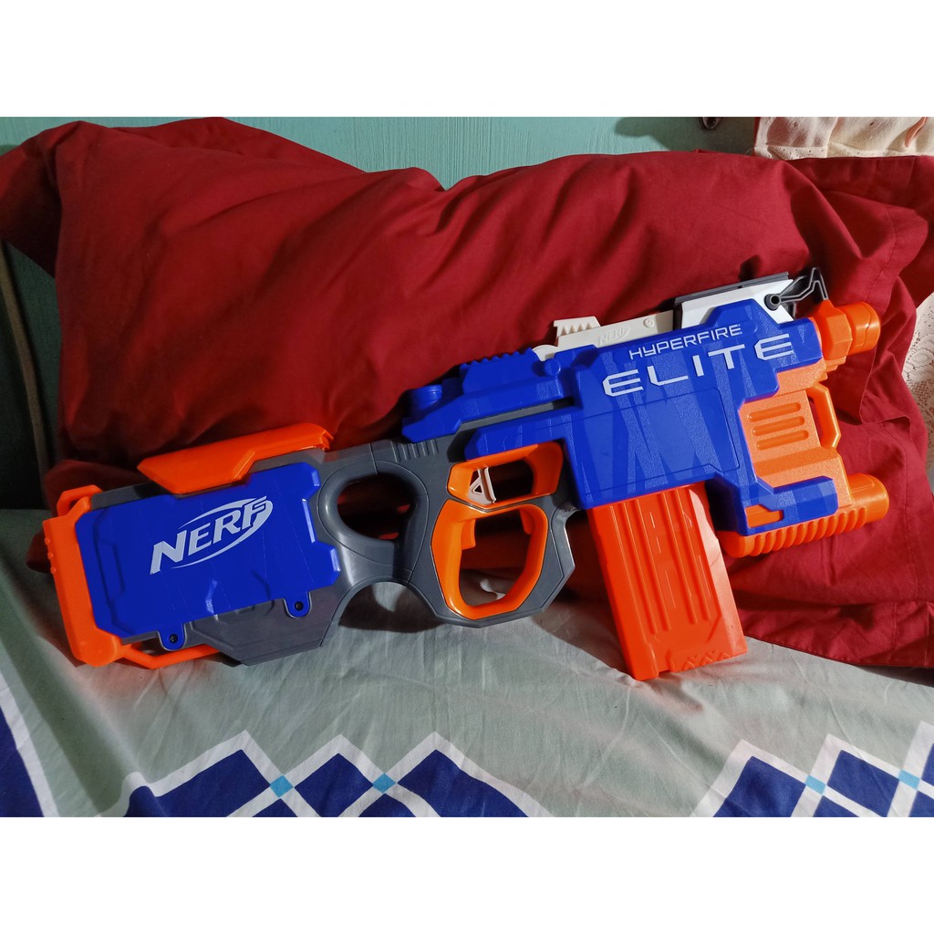 søm Mastery Privilegium NERF Elite Hyperfire N-Strike Series Full Auto Preloved Original Blaster  Toy gun Darts Mallow Bricks | Shopee Philippines