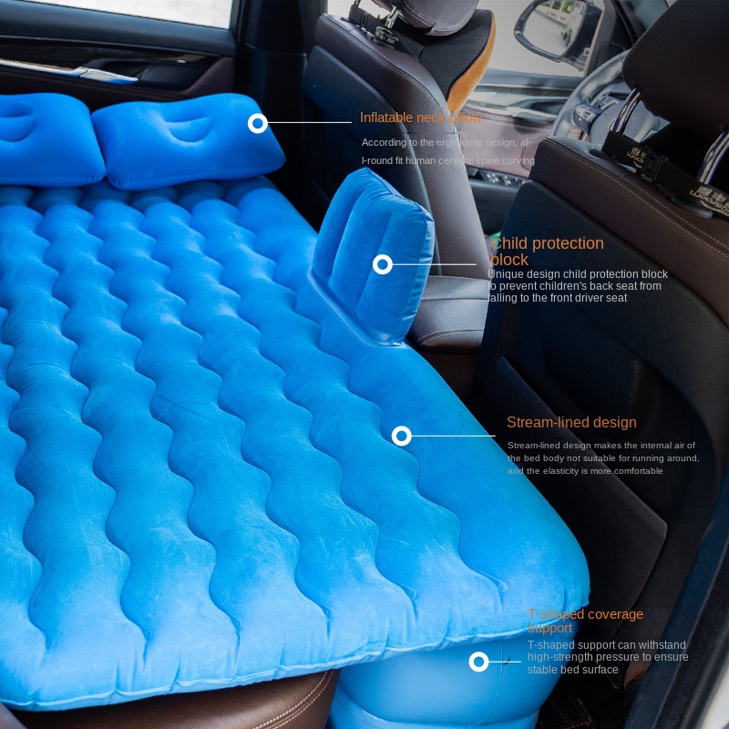 Car Air Inflatable Travel Mattress Bed Universal for Back Seat Multi Functional Sofa Air Bed Pillow