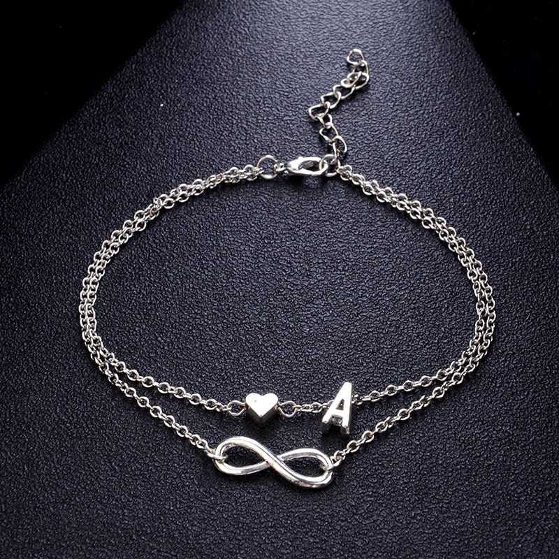 Initial bracelets online silver